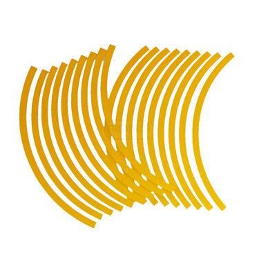 Car Bike Tyre & Body Reflective Stickers (18 stripes of Yellow Colour)